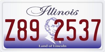 IL license plate Z892537