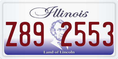 IL license plate Z892553
