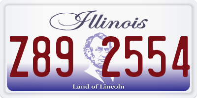 IL license plate Z892554