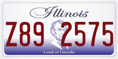 IL license plate Z892575