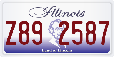 IL license plate Z892587