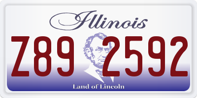 IL license plate Z892592