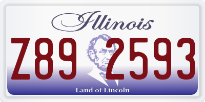 IL license plate Z892593
