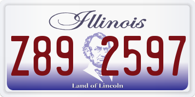 IL license plate Z892597