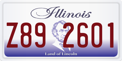 IL license plate Z892601