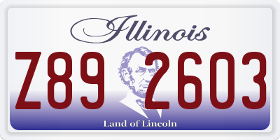 IL license plate Z892603