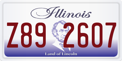IL license plate Z892607