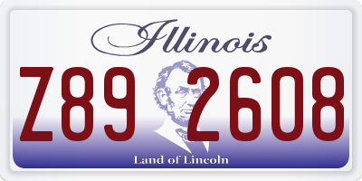 IL license plate Z892608