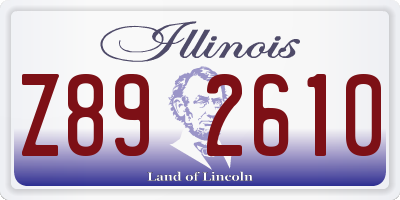 IL license plate Z892610