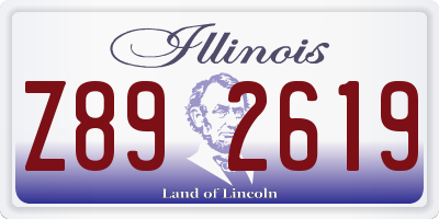 IL license plate Z892619