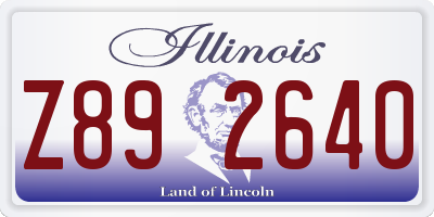 IL license plate Z892640