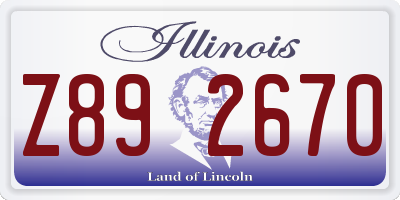 IL license plate Z892670