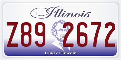 IL license plate Z892672