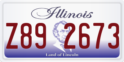 IL license plate Z892673