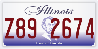 IL license plate Z892674