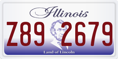 IL license plate Z892679