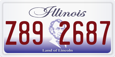 IL license plate Z892687