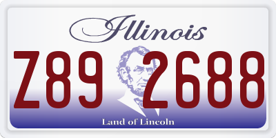IL license plate Z892688