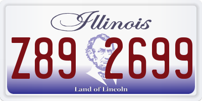 IL license plate Z892699