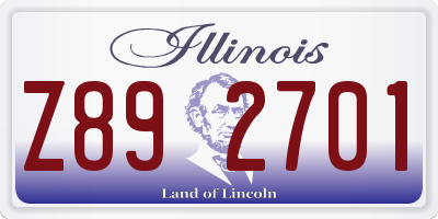 IL license plate Z892701