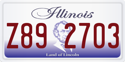 IL license plate Z892703