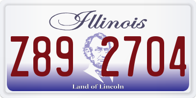 IL license plate Z892704