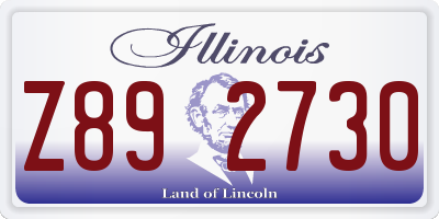 IL license plate Z892730