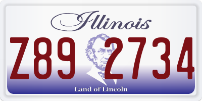 IL license plate Z892734