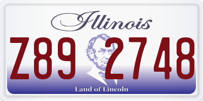 IL license plate Z892748