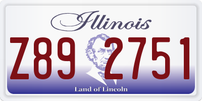 IL license plate Z892751