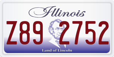 IL license plate Z892752