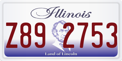 IL license plate Z892753