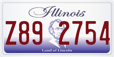 IL license plate Z892754
