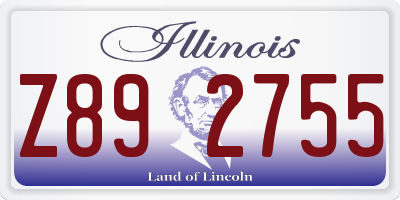 IL license plate Z892755