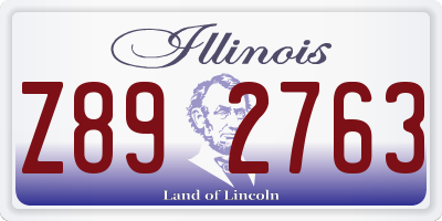 IL license plate Z892763