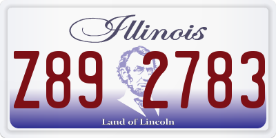IL license plate Z892783