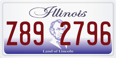 IL license plate Z892796