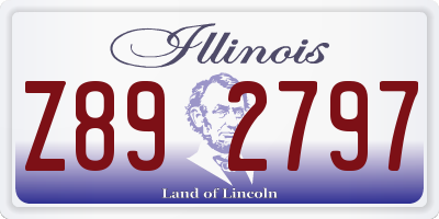 IL license plate Z892797