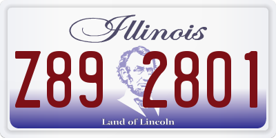 IL license plate Z892801