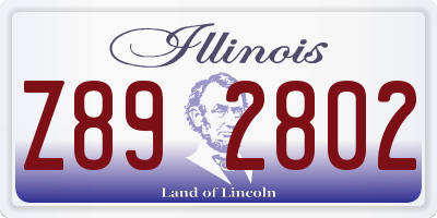 IL license plate Z892802