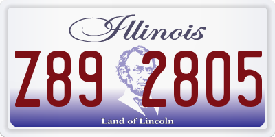 IL license plate Z892805