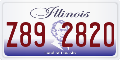 IL license plate Z892820