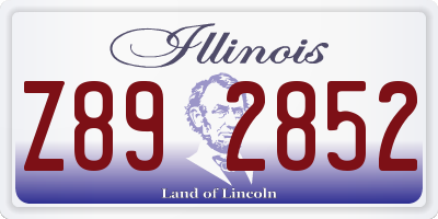 IL license plate Z892852
