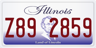 IL license plate Z892859