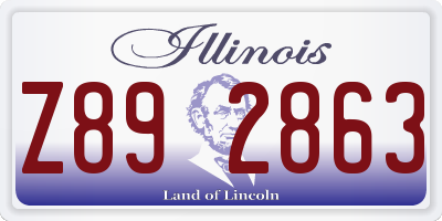 IL license plate Z892863