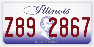 IL license plate Z892867