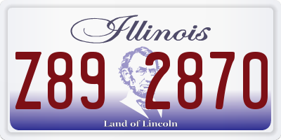 IL license plate Z892870