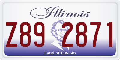 IL license plate Z892871