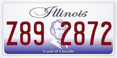 IL license plate Z892872