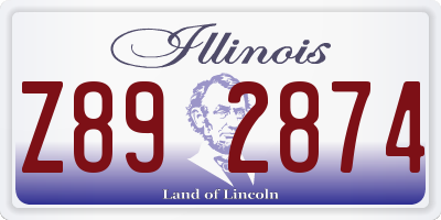 IL license plate Z892874